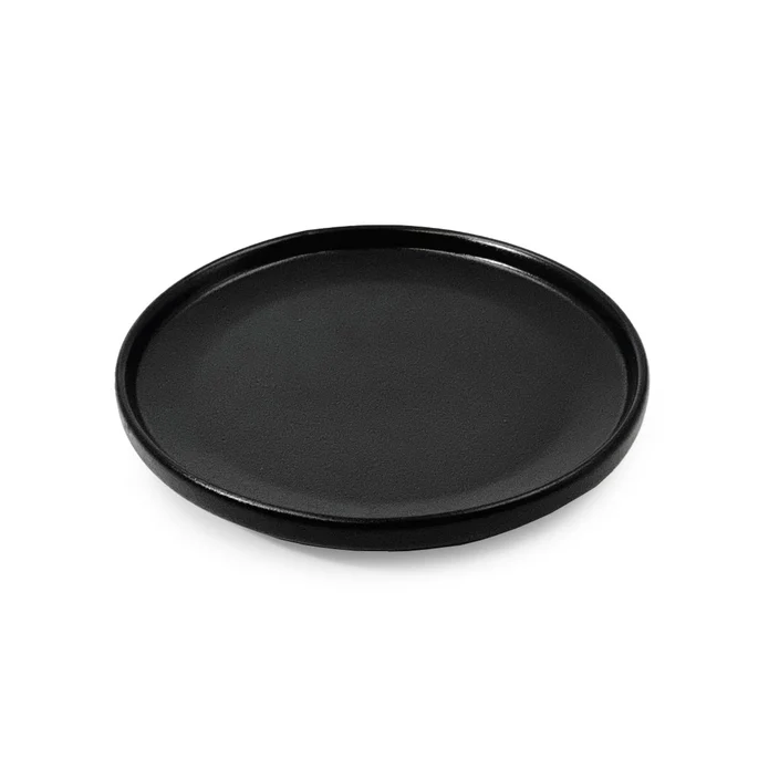 Stackable Black Base Plate Noble Black Stackable Salad Plate 7.6